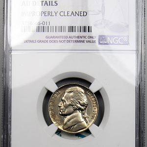 JN 1941-S Large S NGC AU Details Cleaned OH