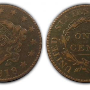 1818 (N-9) Coronet Large Cent