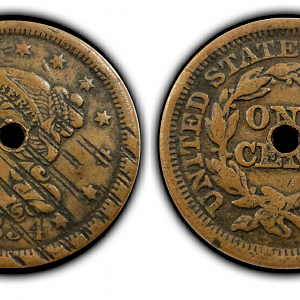 1854 Braided Hair Large Cent