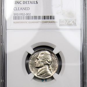 JN 1941 NGC UNC Details Cleaned OH