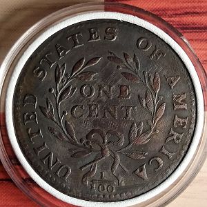 reverse of 1793 (wreath) Gallery Mint museum replica