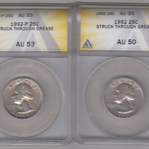 Struck Thru Grease coins;