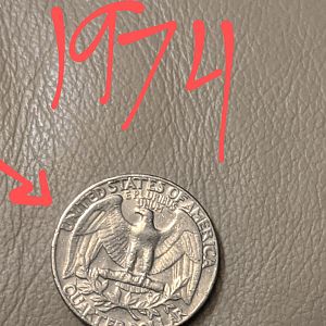 1974 quarter 'unted'
