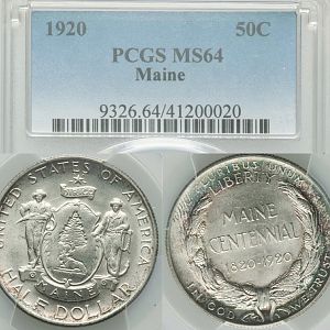 1920 Maine Centennial 50¢ MS64