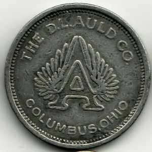 D.L. Auld Co. Columbus, Ohio 32mm circa 1870 Made of Pewter Reverse