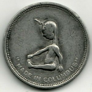 D.L. Auld Co. Columbus, Ohio 32mm circa 1870 Made of Pewter Obverse