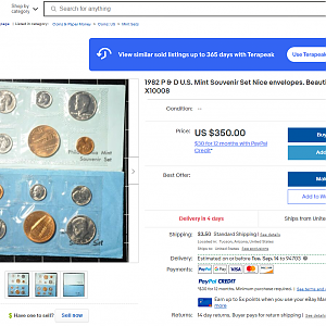 1982 US Mint Souvenir Uncirculated Mint Sets