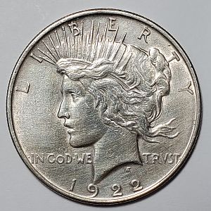 1922 Peace Dollar Obverse
