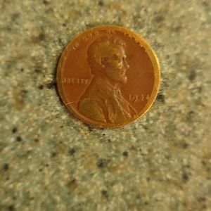 1944 penny with blank reverse