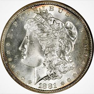 1881-S MS65 Gold CAC