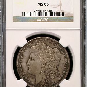 1887 MS63 Gold CAC