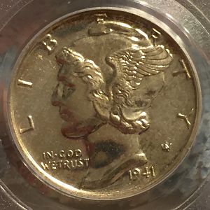1941-P Mercury dime PCGS PR65 (obverse)