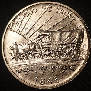 1838 Oregon Trail overstrike, reverse