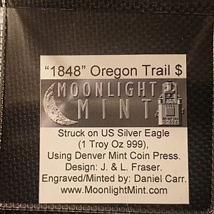 1838 Oregon Trail overstrike, label