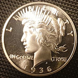 1936 Peace overstrike, obverse