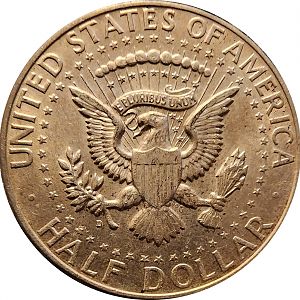 1964-d half dollar reverse
