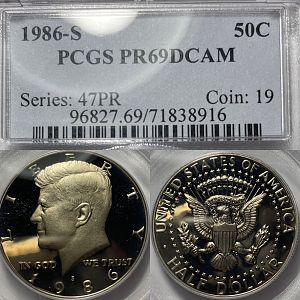 1986-S Proof 69DCAM 50c