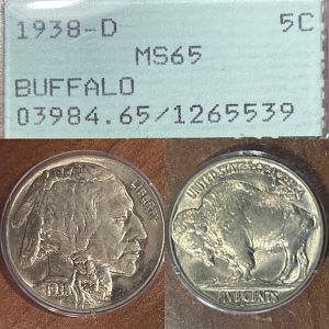 1938-D MS65 Rattler Buffalo