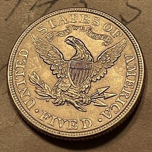 1900 $5 gold x