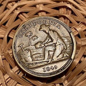 1849 California Counter Token Reverse, Rare!
