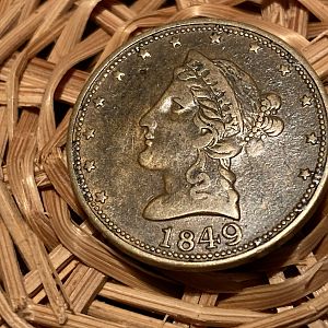 1849 California Counter Token Obverse, Rare!