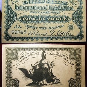 1876 Sesquicentennial International Expo Admission Ticket 89048