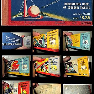 1939 New York Worlds Fair Ticket Booklet