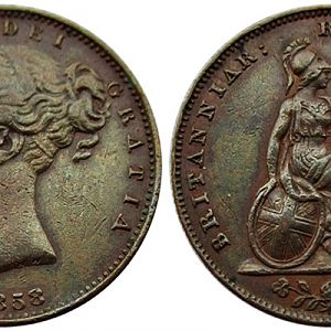 C180 1858 Queen Victoria Farthing