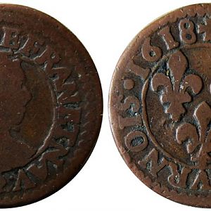No2586 1618 Louis XIII - Double Tournois