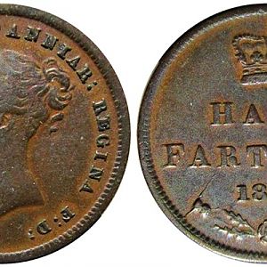 C178 1843 Victoria Half Farthing