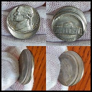 1983 P Off Center Strike Jefferson Nickel