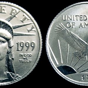 1999 Platinum Eagle 1/10th oz Uncirculated