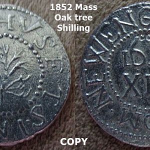 REPLICA US Colonial Coinage Oak Tree Shilling Massachusetts