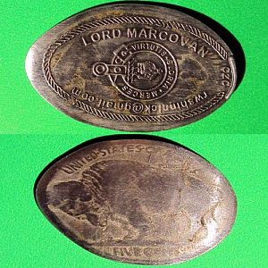 Lord Marcovan 1/400 elongated Buffalo Nickel