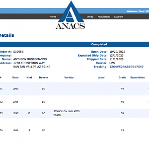 ANACS grading details