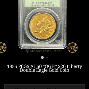 1855 gold $20