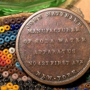 1863 John Matthews Soda Water Medal