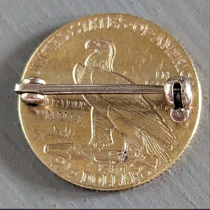 1908 Quarter Eagle Hat Pin
