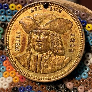 1892 Soley Token William Penn Obverse- Super Rare