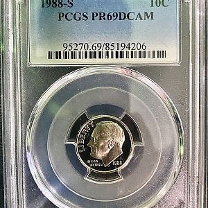 1988-S Roosevelt Dime - Obverse