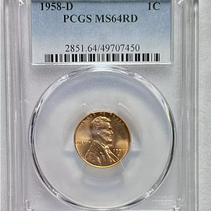 1958-D Lincoln Wheat Penny - Obverse