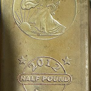 2012 1/2LB Copper Bullion Bar