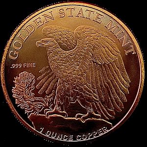 1 oz Walking Liberty Copper Round - Reverse