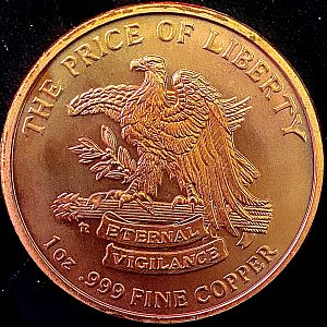 1oz Don't Tread On Me Copper Round - Reverse