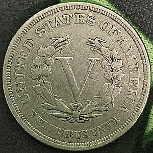 1883 NO CENT Liberty Nickel - Reverse
