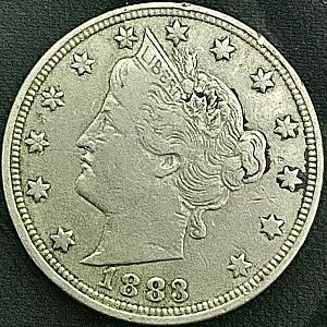 1883 NO CENT Liberty Nickel - Obverse
