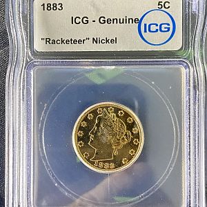 1883 Racketeer Nickel - Obverse