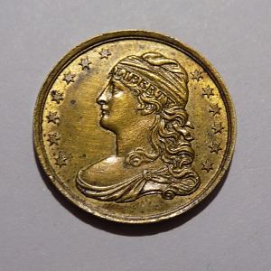 1852 General Tom Thumb Token- Reverse