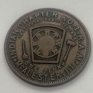 1878 Indian Chapter No.1 Masonic Penny