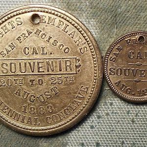 1883 Knights Templar Philadelphia to San Francisco Souvenir